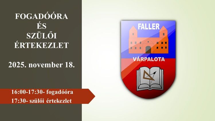 Fogadóóra, szülői értekezlet